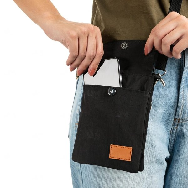 Mini Bolsa Transversal de Nylon Personalizada - 19 x 13,5 cm 