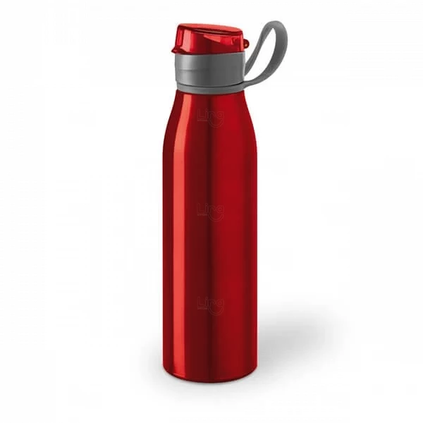 Garrafa de Alumínio 650ml com Tampa Retrátil Personalizada 