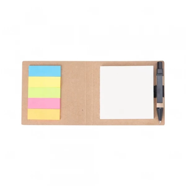 Bloco Ecológico com Caneta e Post-it Personalizado - 10,1 x 8,9cm 