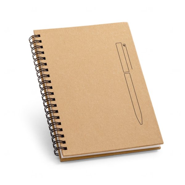 Caderno Kraft com Imã para Caneta Personalizado - 18 x 13 cm 