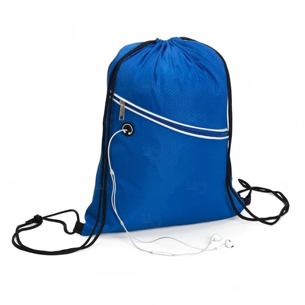 Mochila Saco com Entrada para Fones Personalizada 