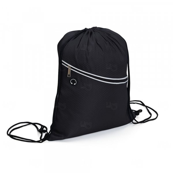 Mochila Saco com Entrada para Fones Personalizada 