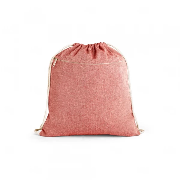 Sacochila com Bolso e Zíper Personalizada - 41 x 37 cm 