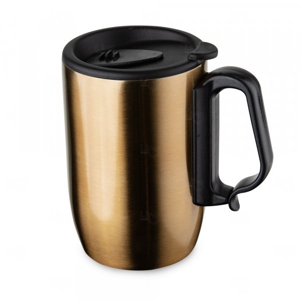 Caneca Isotérmica Inox 350ml com Tampa Personalizada 