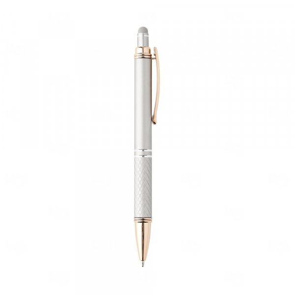 Caneta Metálica Touchscreen com Clip Dourado Personalizada 