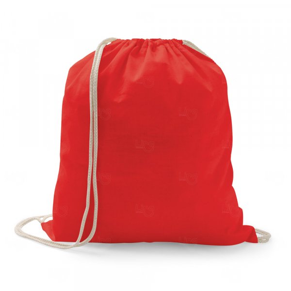 Sacochila Personalizada 100% Algodão - 41 x 37 cm 