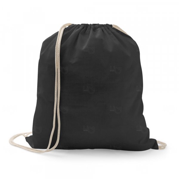 Sacochila Personalizada 100% Algodão - 41 x 37 cm 