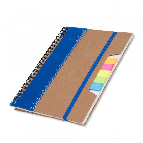 Caderno com Autoadesivos e Régua Personalizado - 21 x 15,5 cm 