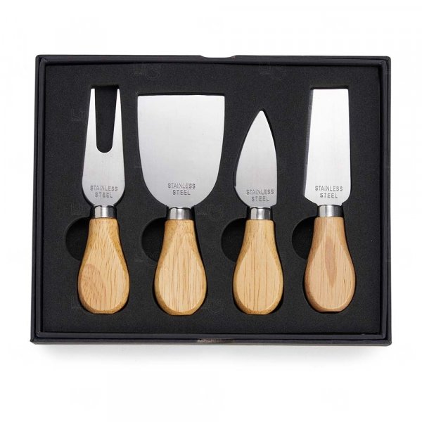 Kit Queijo 4 Peças com Estojo Personalizado 