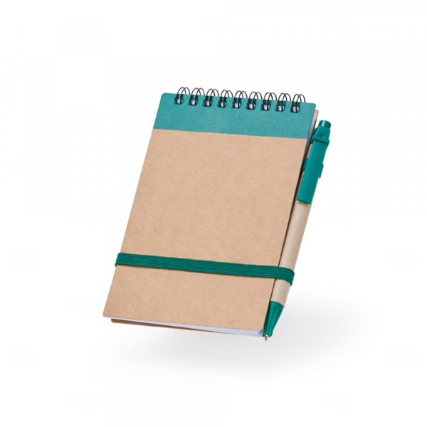 Bloco Ecológico Kraft com Caneta Personalizado  - 14,9 x 9 cm
