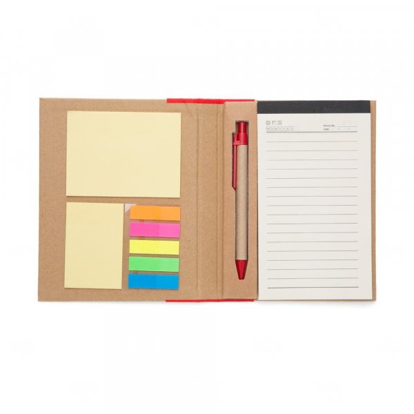 Bloco de Notas Ecológico Post-it e Caneta Personalizado - 18x14cm 