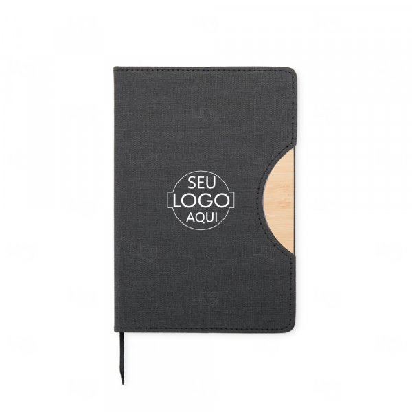 Caderneta Ecológica com Suporte Celular Personalizada - 21x14,3cm 