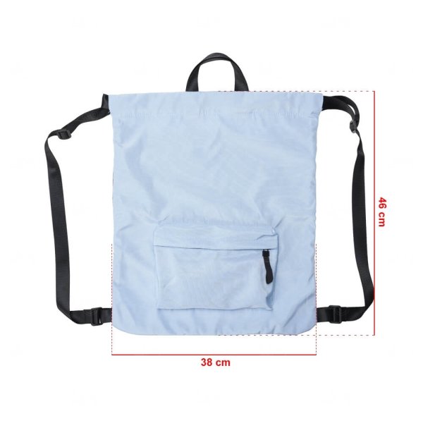 Sacochila com Bolso e Zíper Personalizada - 44 x 37 cm 