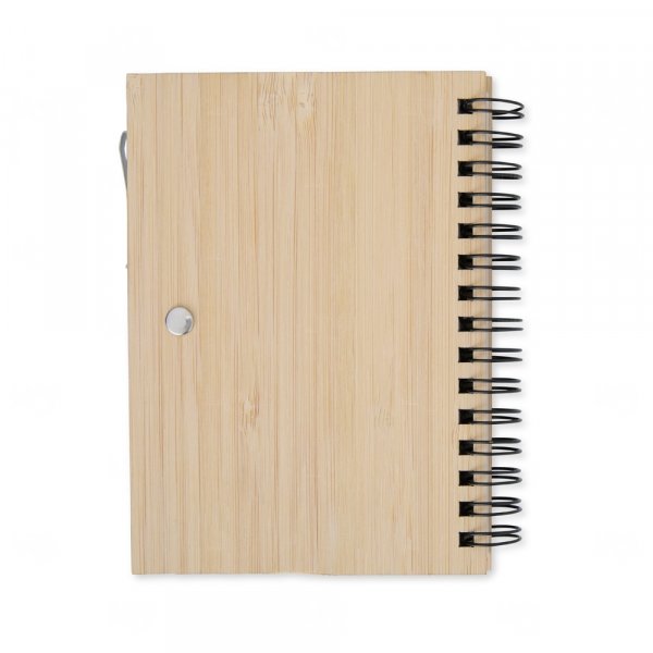 Caderneta Ecológica com Caneta Bambu Personalizada - 14 x 10,6 cm 