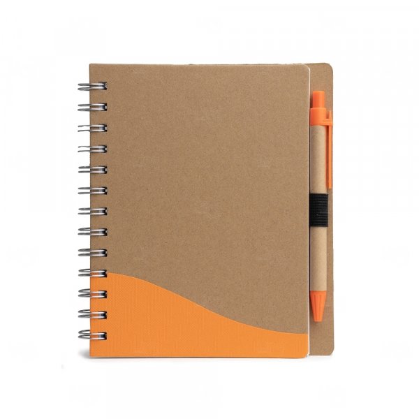 Caderno Ecológico com Caneta Personalizado - 18 x 14,6 cm 