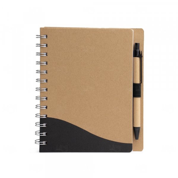 Caderno Ecológico com Caneta Personalizado - 18 x 14,6 cm 