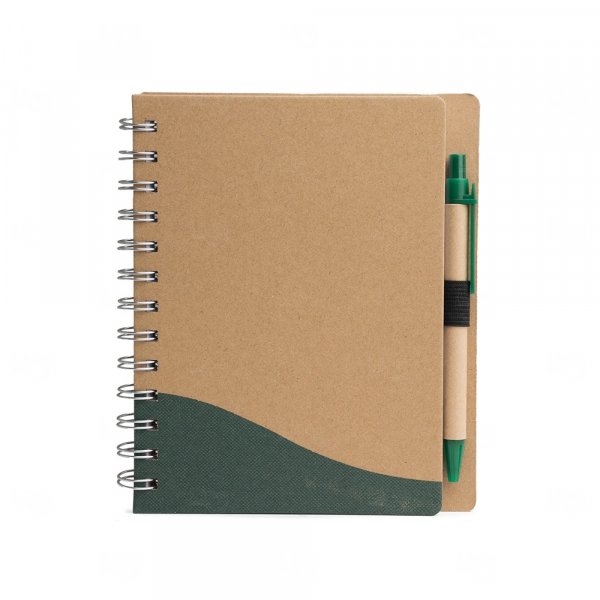 Caderno Ecológico com Caneta Personalizado - 18 x 14,6 cm 