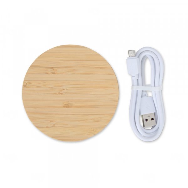 Base de Carregamento via Indução em Bambu Personalizado 