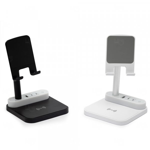 Base de Carregamento com Suporte Celular e Luminária 