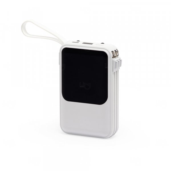 Power Bank 10.000mAh com Lanternas e Cabos Personalizado 