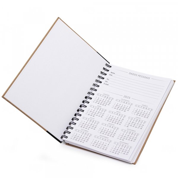 Caderno Kraft Personalizado - 23,7 x 17,9 cm 