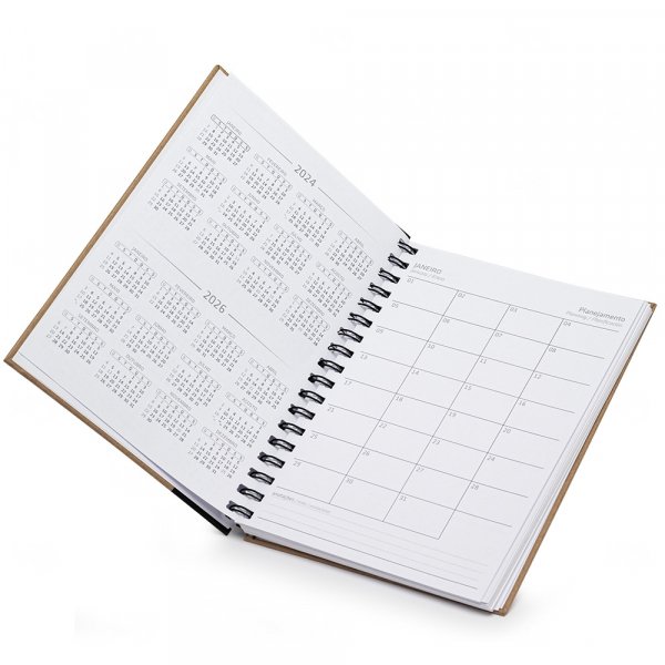 Caderno Kraft Personalizado - 23,7 x 17,9 cm 