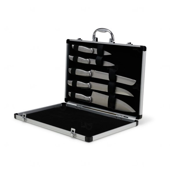 Kit Facas Inox Personalizado - 5 Pçs