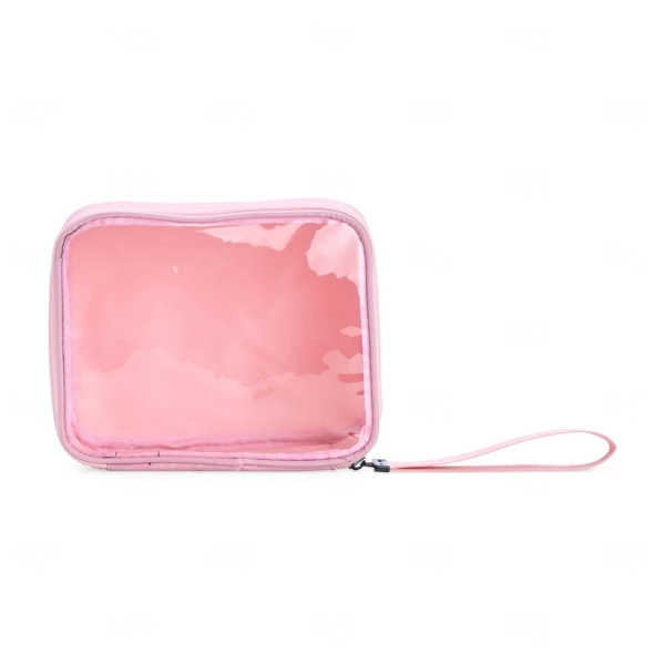 Nécessaire em Nylon com Visor Personalizada - 15,5 x 19,5 cm 