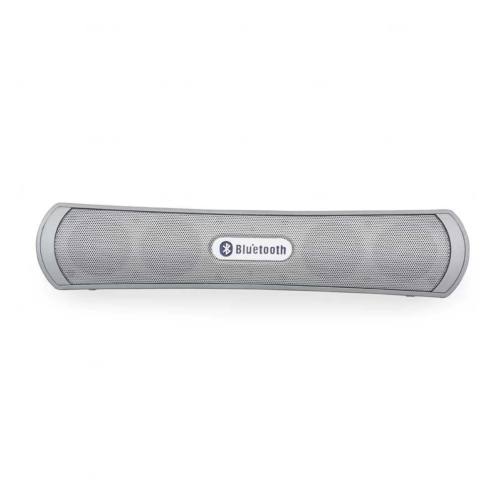 Caixa de Som Personalizada Bluetooth Prata e Prata