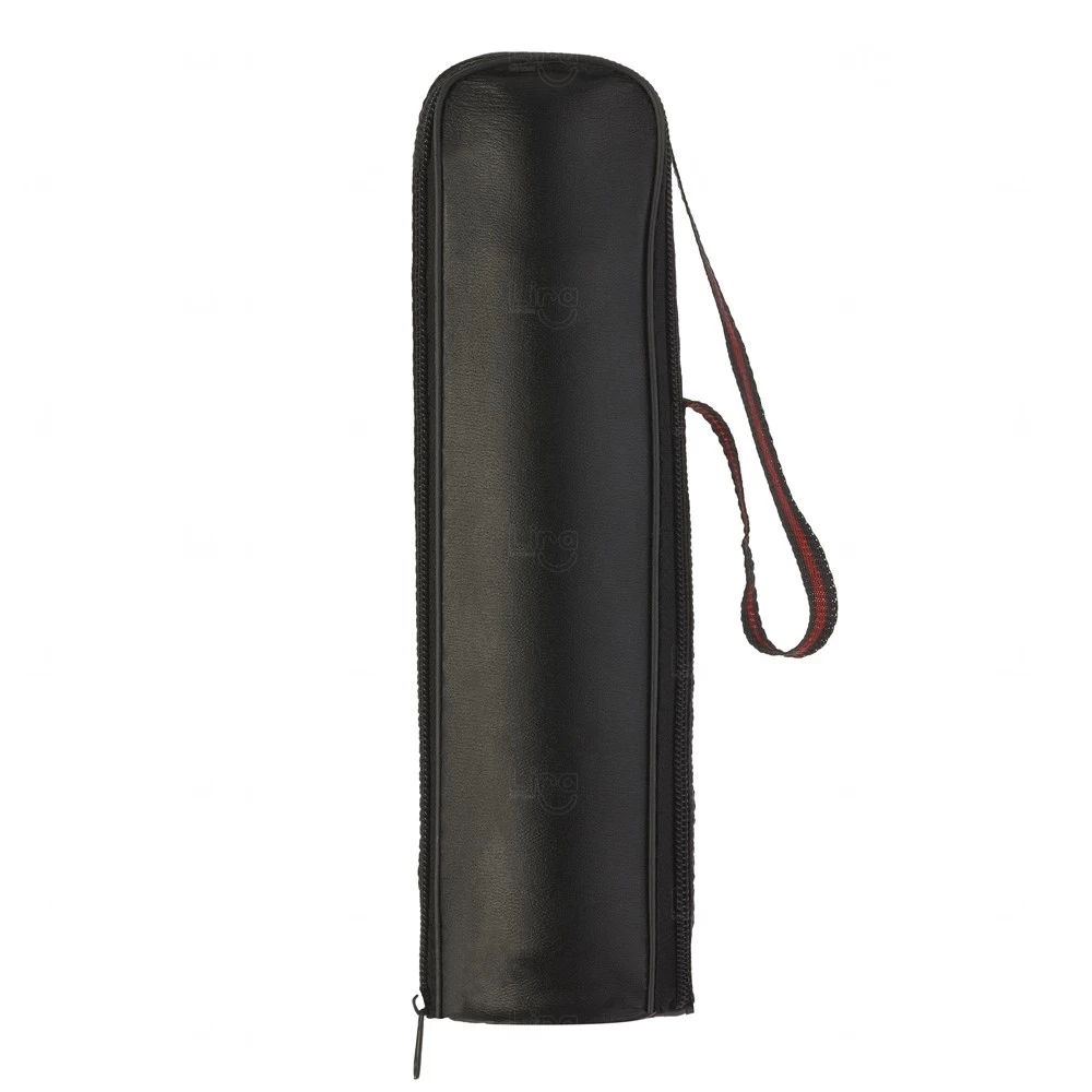 Garrafa Térmica Inox 500ml com Tampa Click e Capa Personalizada Preto