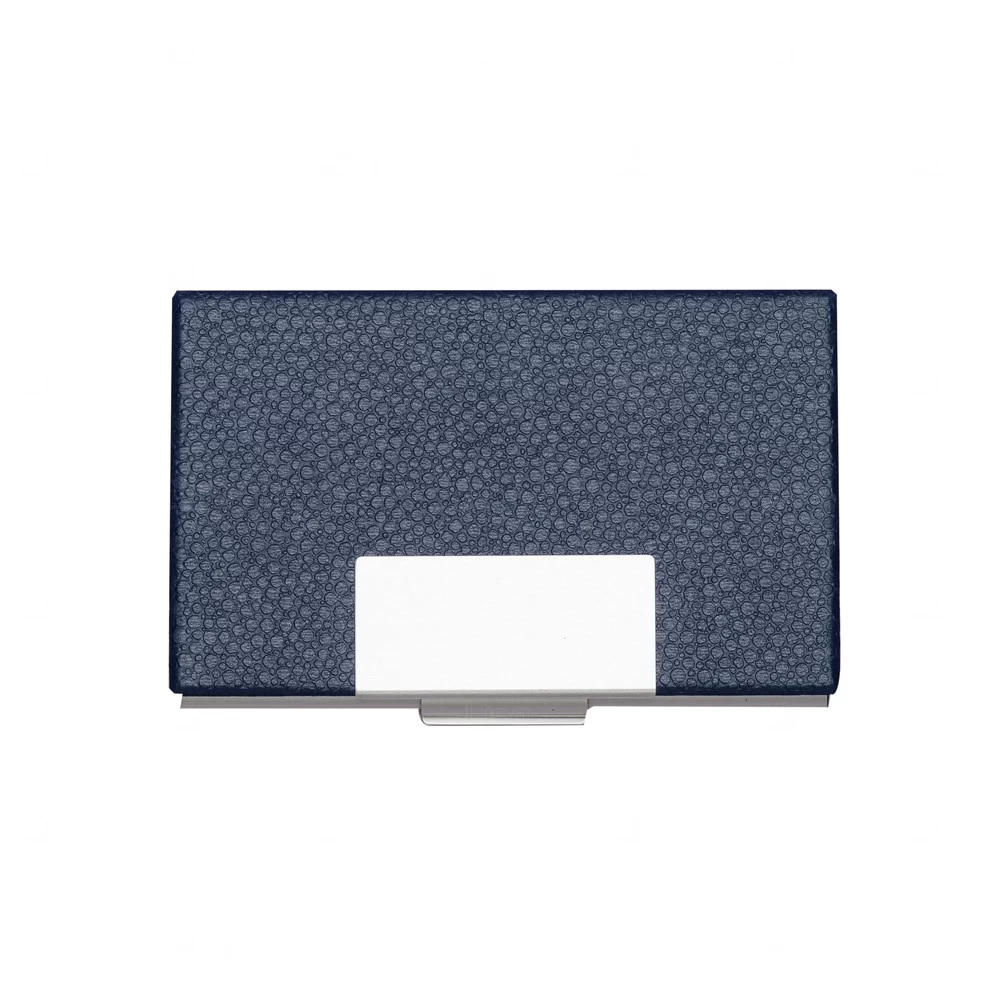 Porta Cartão de Couro Personalizado Azul