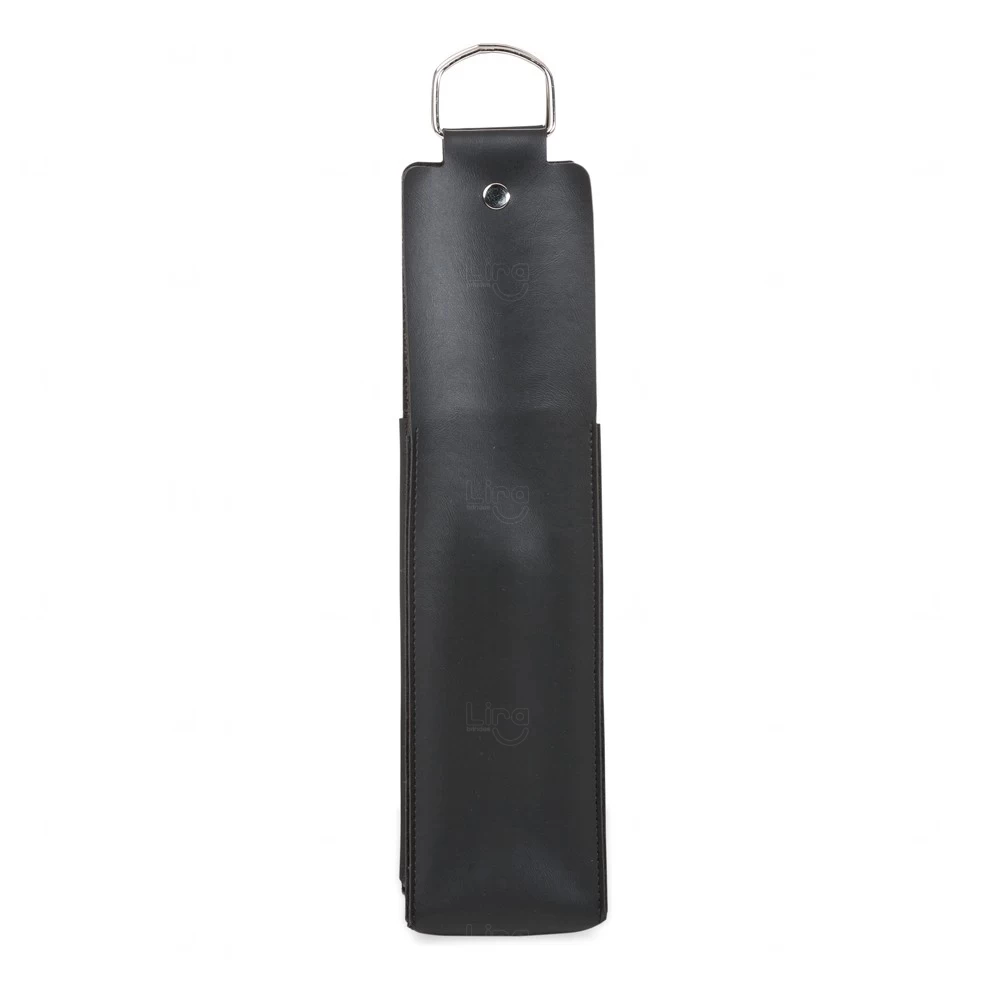 Estojo Porta Vinho com Alça Metálica Personalizado Preto