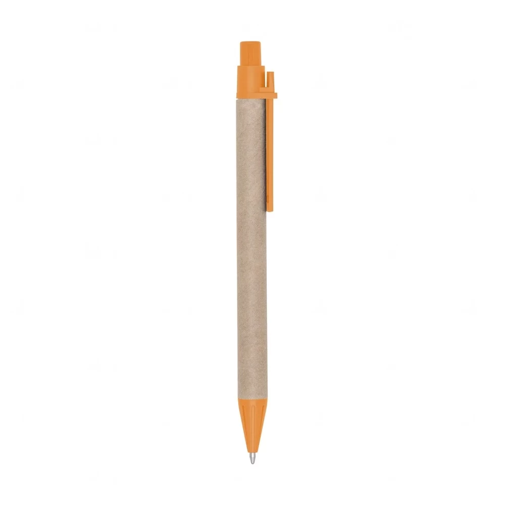 Caneta Ecológica de Papelão Personalizada Laranja