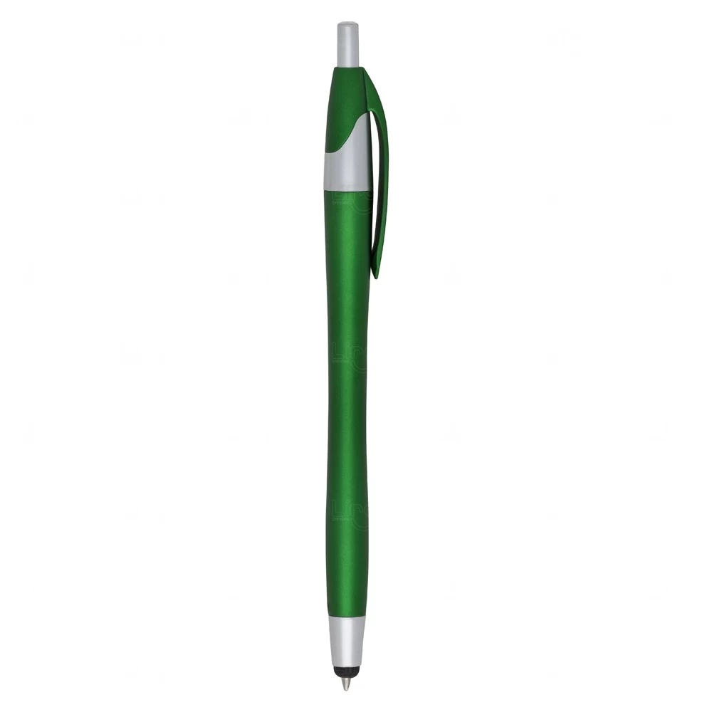 Caneta Plástica Touch Personalizada Verde