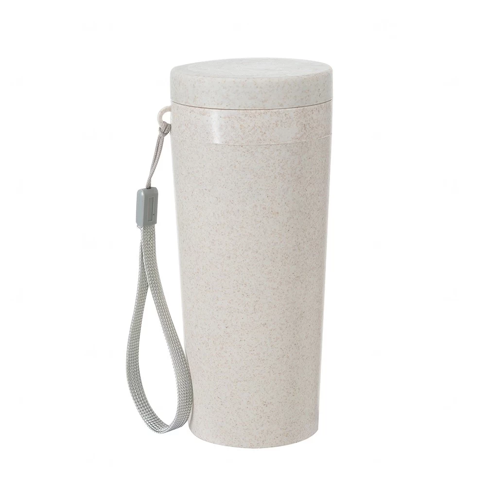 Copo Fibra de Bambu 350ml Isotérmico Personalizado Bege