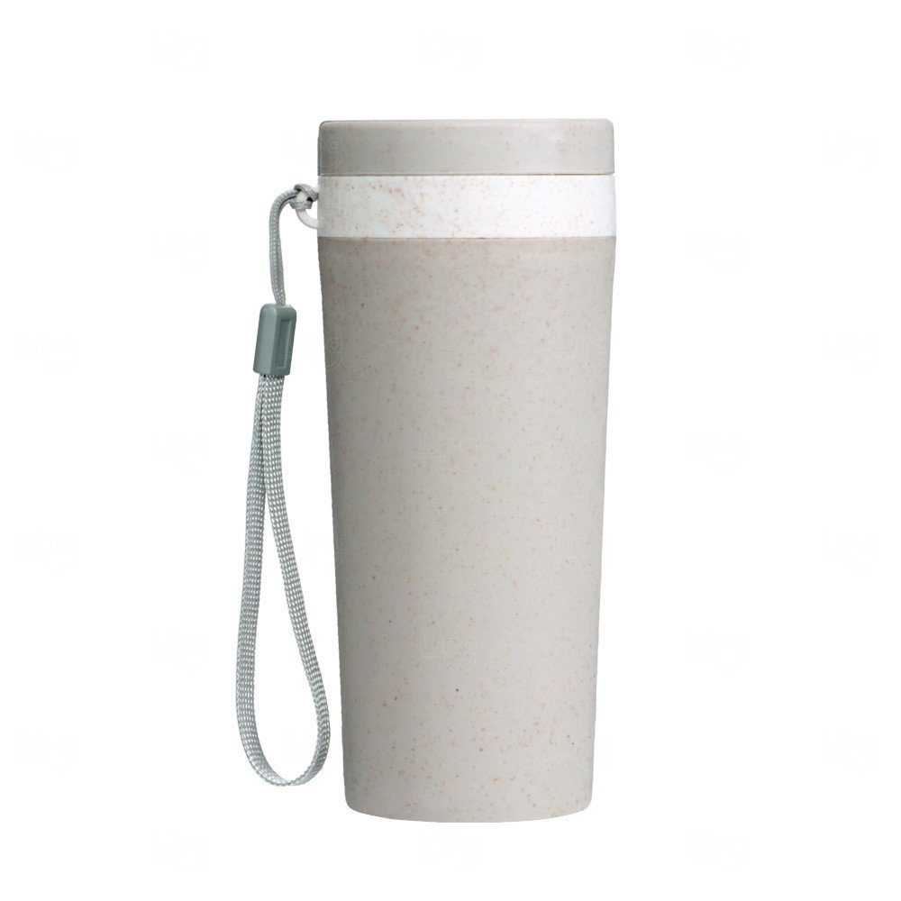Copo Fibra de Bambu 350ml Isotérmico Personalizado Cinza