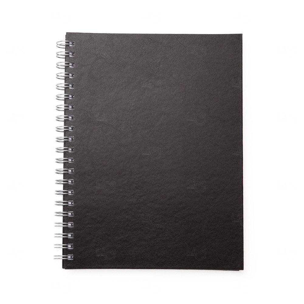 Caderno Couro Sintético e Espiral Personalizado -  28,3 x 22,3 cm 