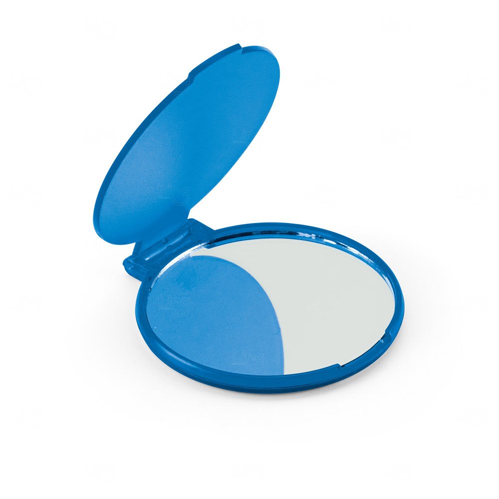 Espelho Redondo Plástico Personalizado - 6x5cm Azul