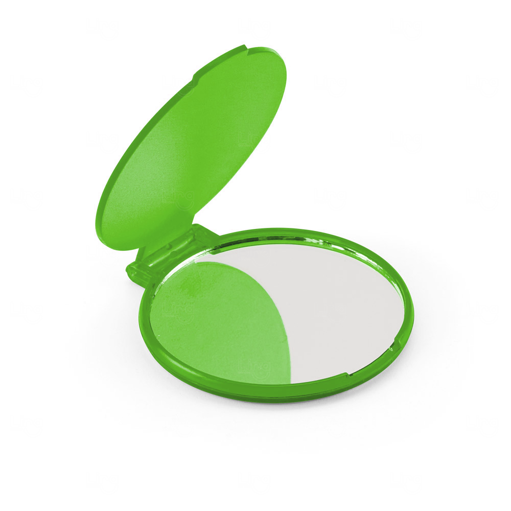 Espelho Redondo Plástico Personalizado - 6x5cm Verde