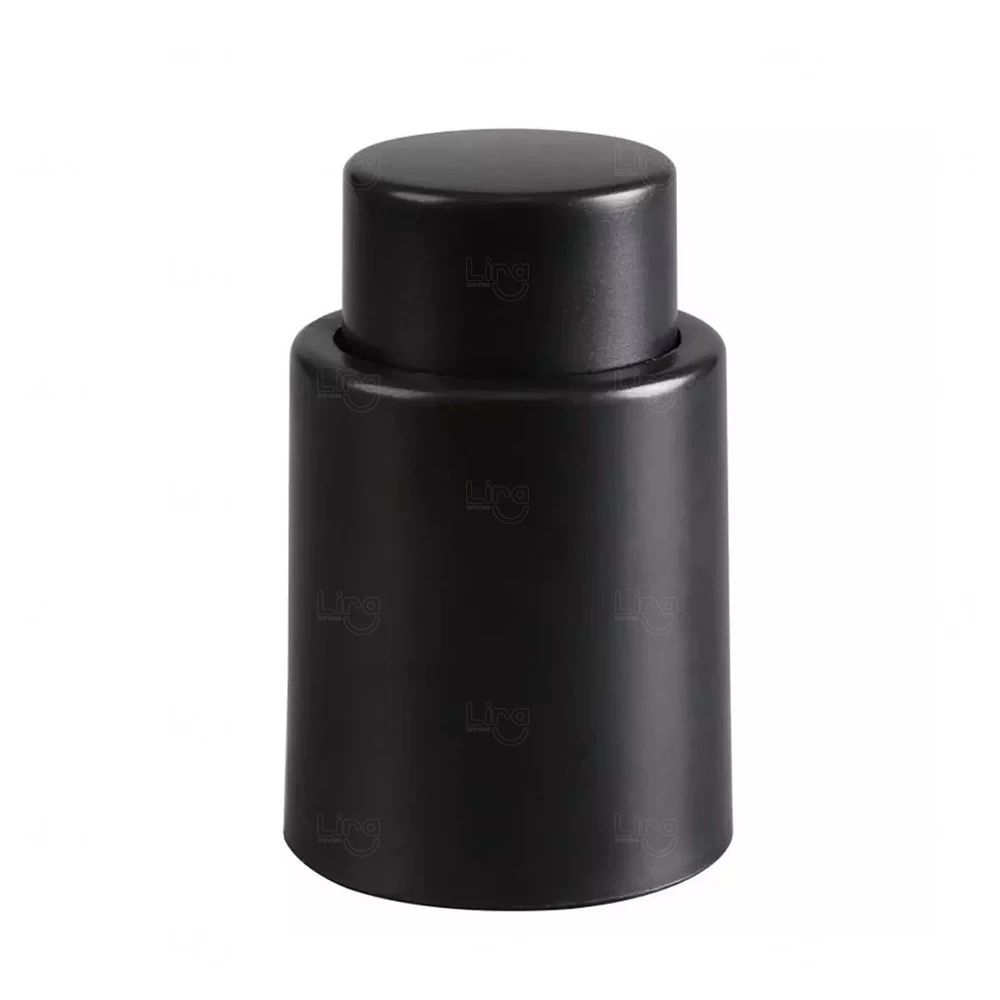 Rolha de Vácuo para Garrafa Personalizada Preto