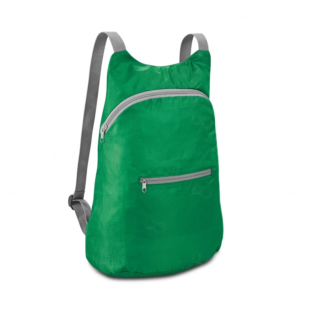 Mochila Dobrável 8 Litros Personalizada Verde