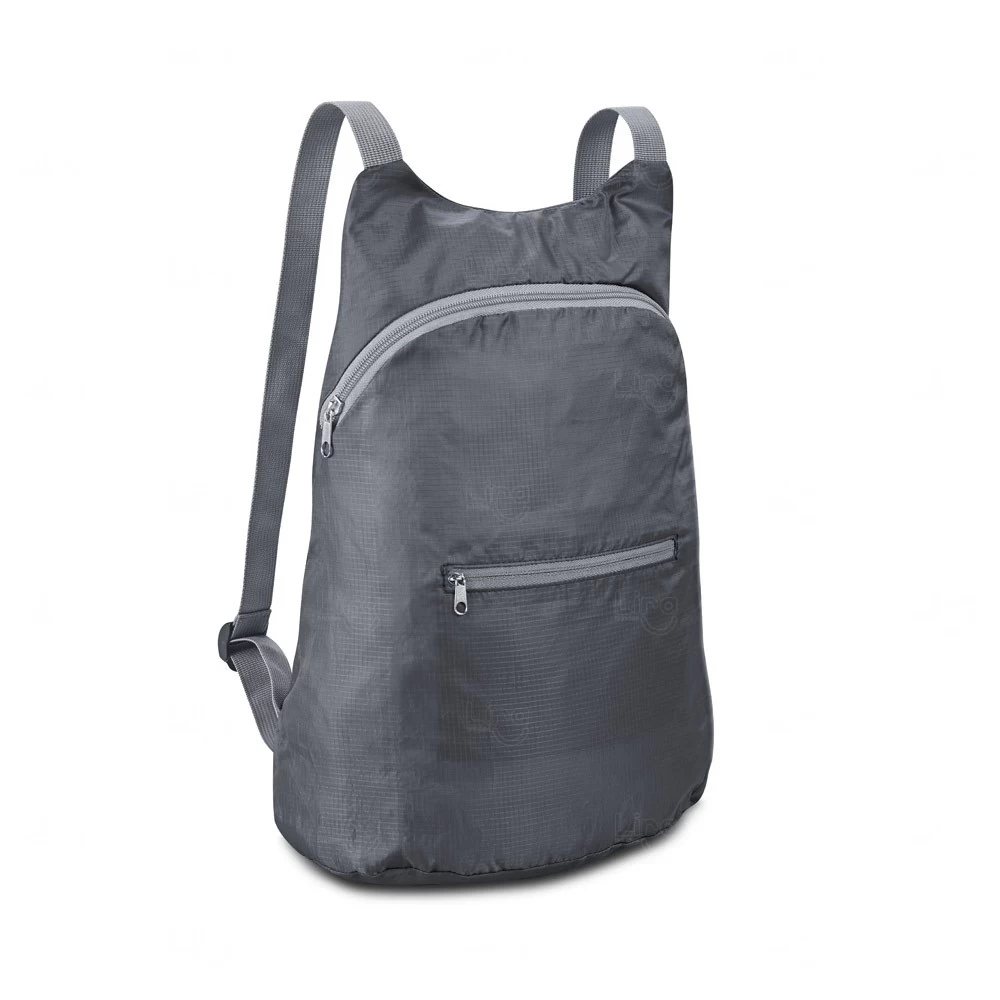 Mochila Dobrável 8 Litros Personalizada Cinza