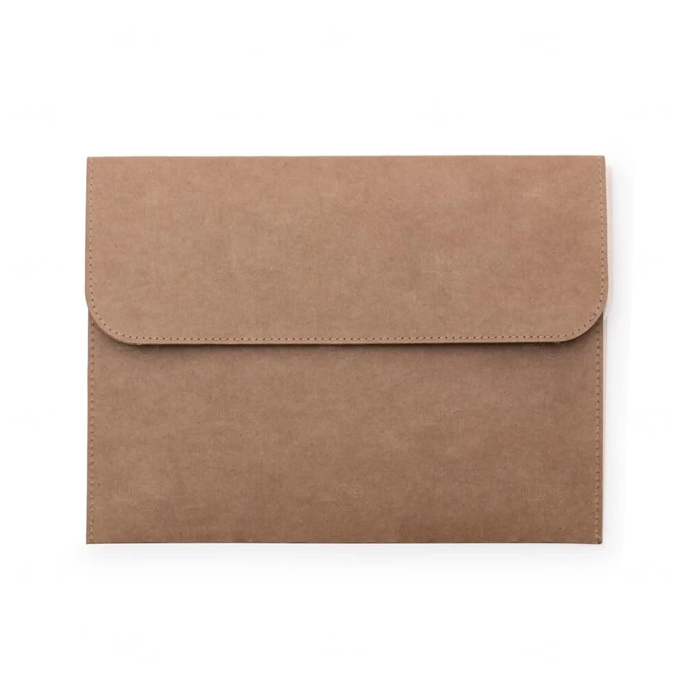 Pasta Envelope Kraft com Botão Personalizada Kraft
