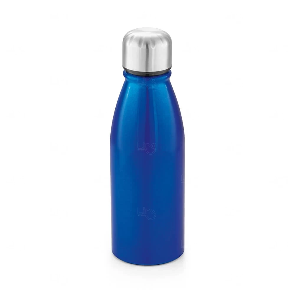 Garrafa de Alumínio 500ml com Tampa Inox Personalizada Azul