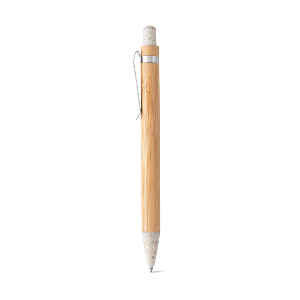 Caneta Esferográfica em Bambu Personalizada Natural
