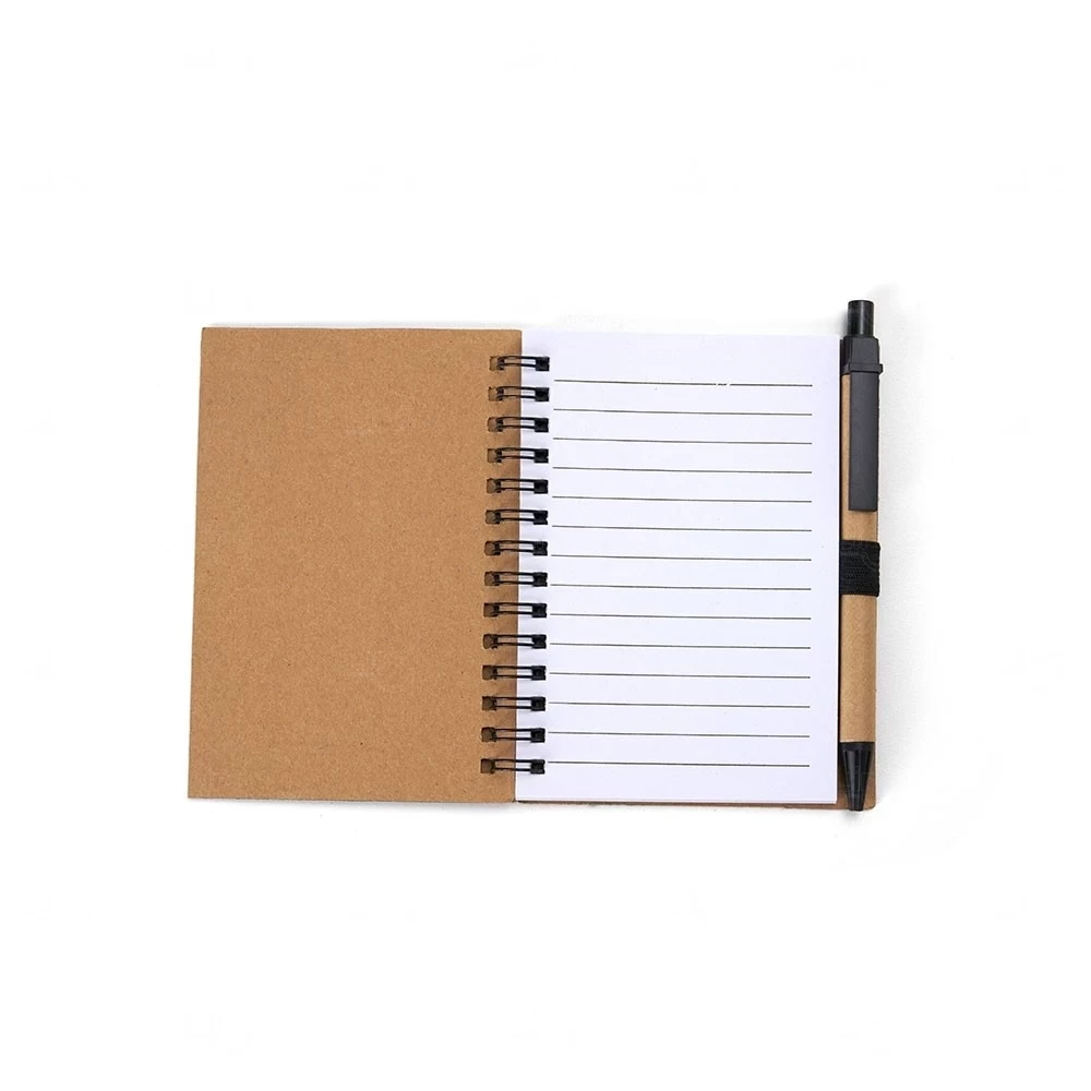 Caderneta Ecológica com Post-it e Caneta Personalizada - 13x9 cm 