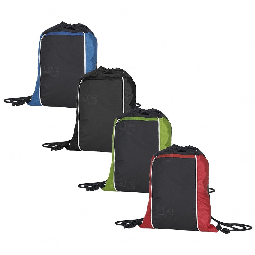 Sacochila Impermeável com Bolso Personalizada - 42,7 x 33 cm 