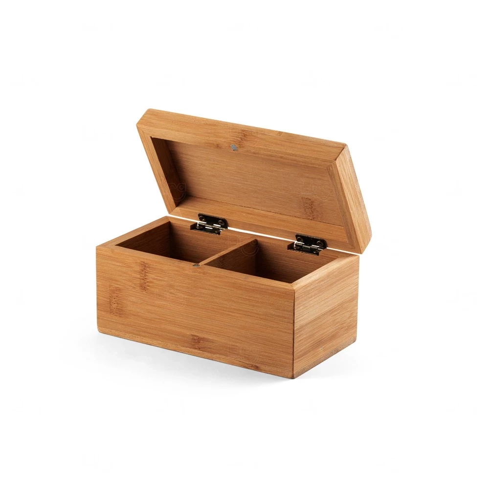 Caixa Porta Chás Ecológica Personalizada Bambu