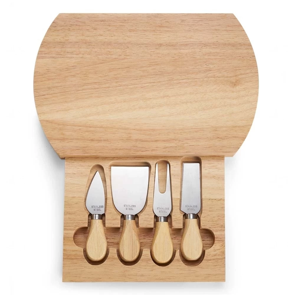 Kit Queijo 5 Peças com Tábua e Gaveta Personalizado 