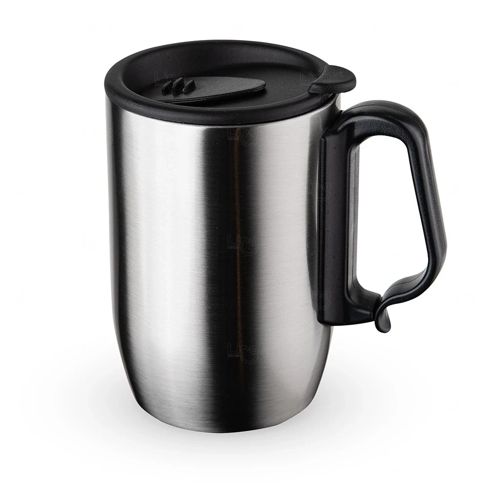 Caneca Isotérmica Inox 350ml com Tampa Personalizada 